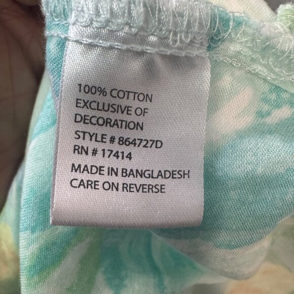 Vintage Miss Elaine Size Medium Floral 100% Cotton Zip-Up Housecoat Robe - Picture 6 of 9